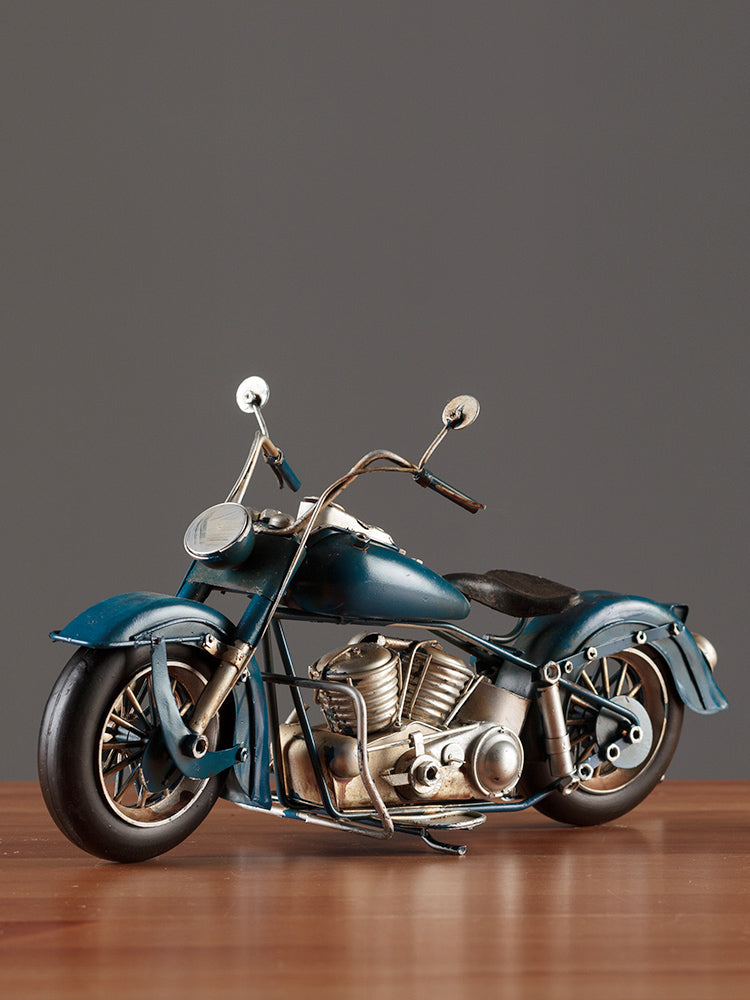 Vintage Iron Harley Motorcycle Model - Nostalgic Retro Decor-Homelova