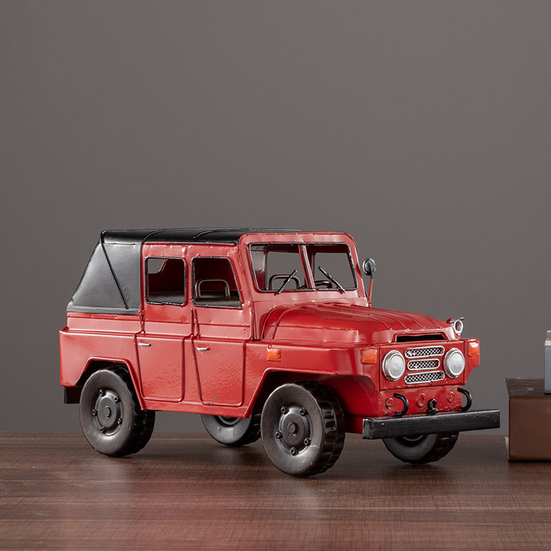 Vintage Iron Off-Road Car Model: Creative Gift and Decorative Piece-Homelova