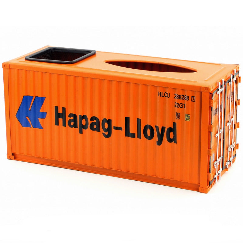 Vintage Orange Iron Container Tissue Box: Industrial Chic Decor-Homelova