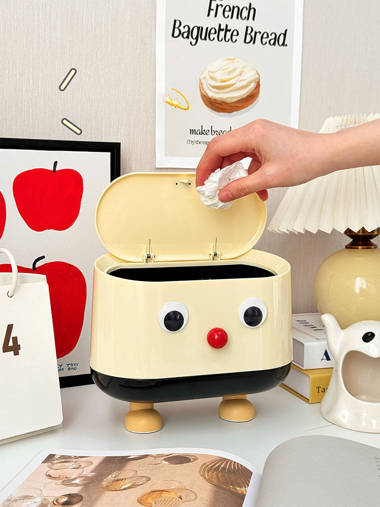 Whimsical Big-Eyed Desktop Trash Bin: Keep Your Space Clean with a Smile-Homelova