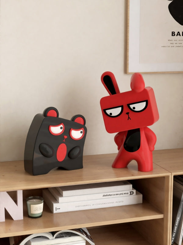 Whimsical Bunny And Bear Figurines: With Piggy Bank Function, Creative Gift-Homelova