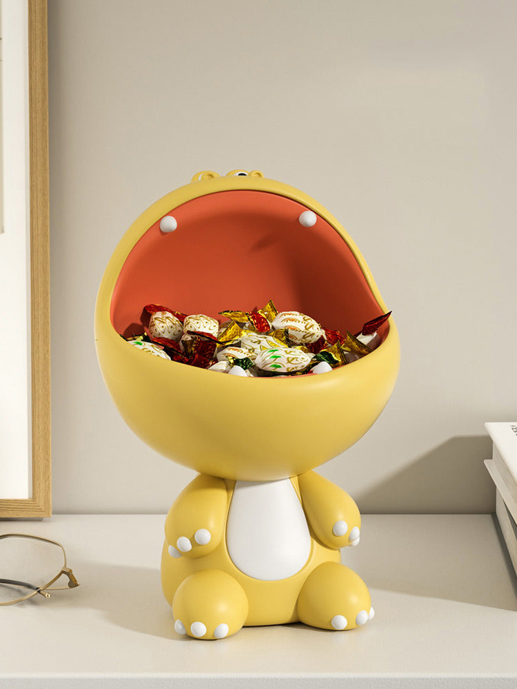Whimsical Dinosaur Desk Organizer with Big Mouth: Candy Dish and Storage Box-Homelova