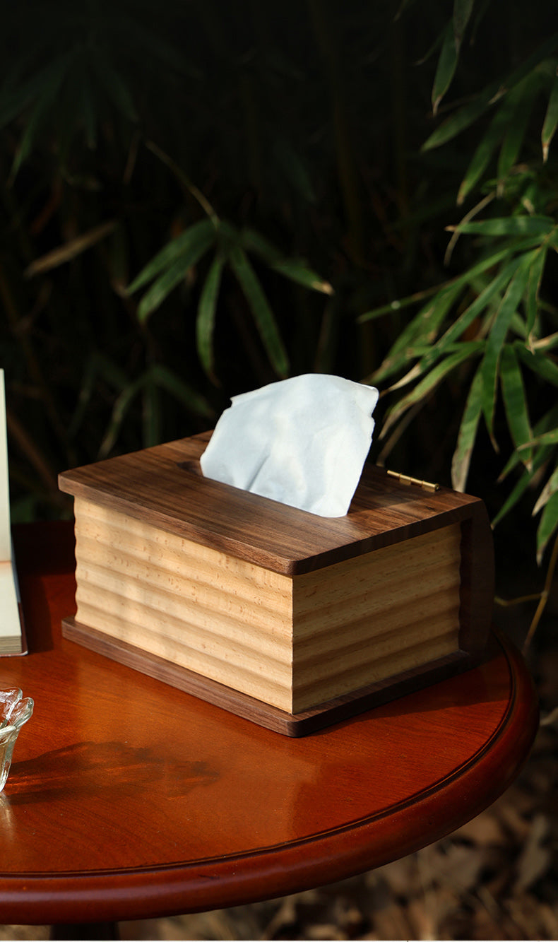 Wooden Book-Shaped Office Desk Tissue Box - Elegant & Novelty Home Decor-Homelova