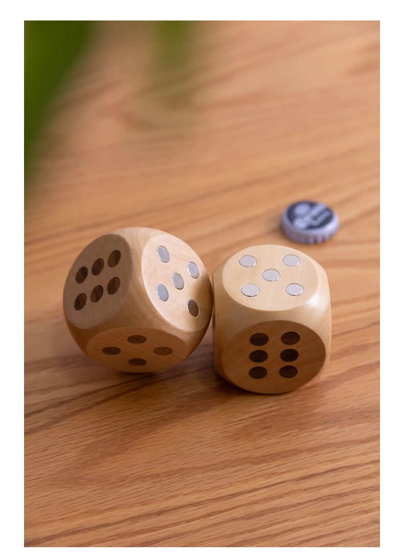 Wooden Dice Bottle Opener & Fridge Magnet - Novelty kitchen Bar Accessory-Homelova