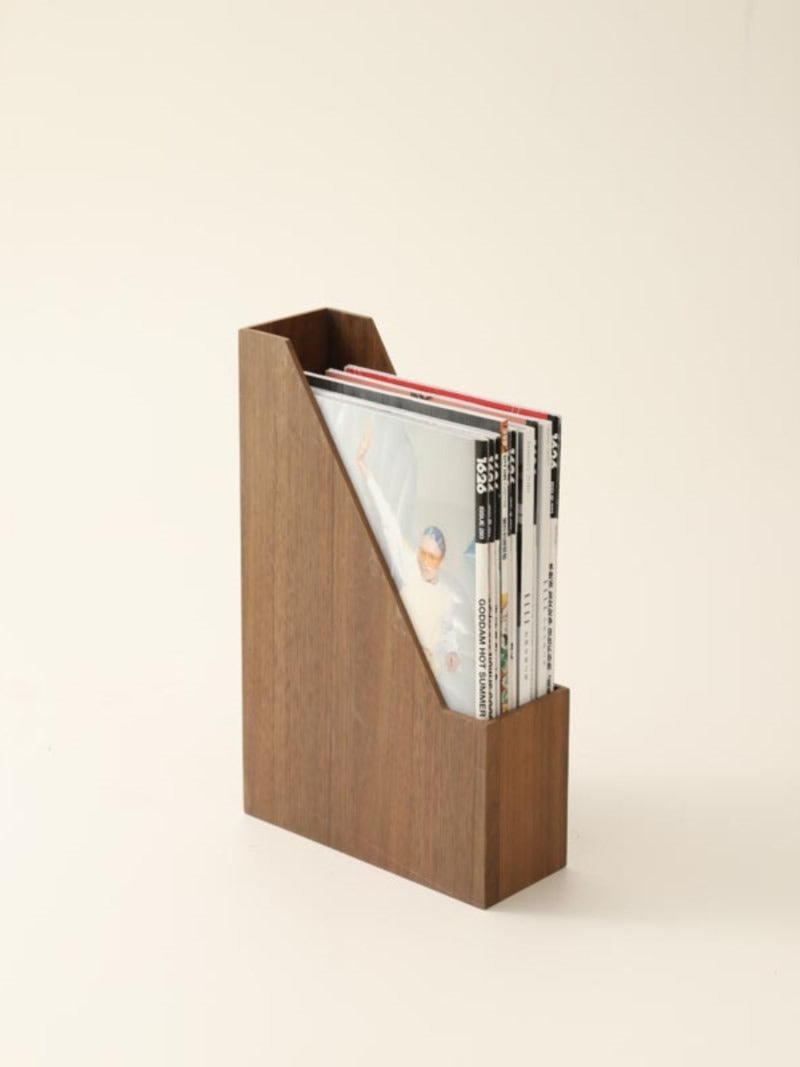 Wooden Office Desk A4 File Organizer Storage Box-Homelova
