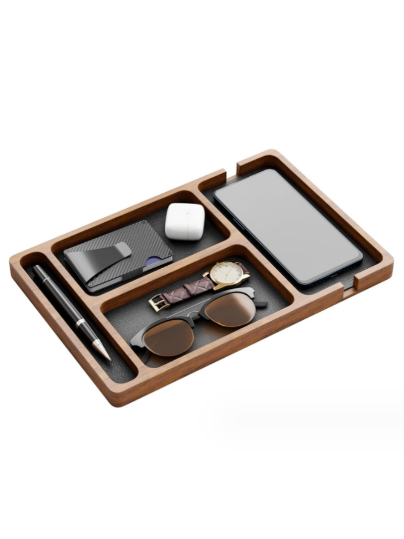 Wooden Office Desktop Organization Storage Tray,Stationery Storage-Homelova